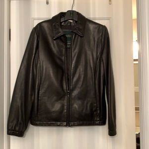 Danier Black Leather Jacket Size S